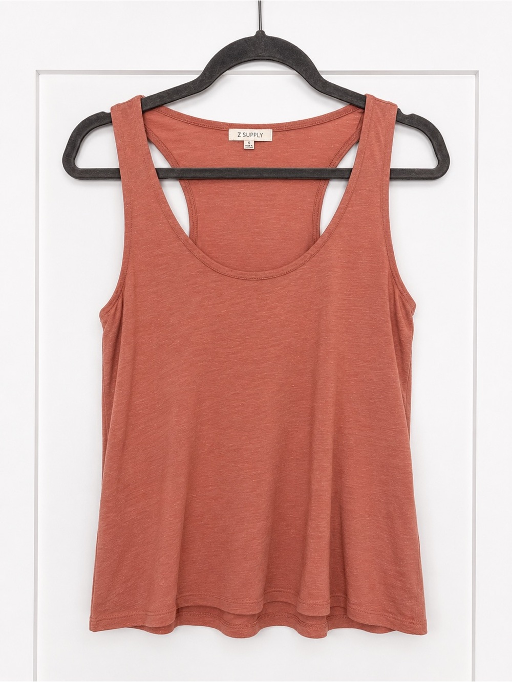 🦩 Z Supply dusty rose slub knit Scoop Neck racer back Tank